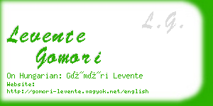 levente gomori business card